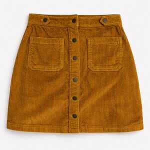 Madewell Mustard Corduroy Mini Skirt
